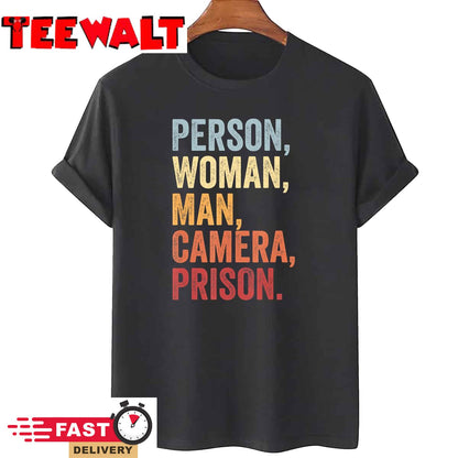 Person, Woman, Man, Camera, PRISON T-Shirt