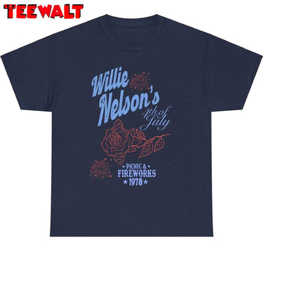 Trendy Memorial America Unisex Hoodie, Groovy Willie Nelson Shirt Sweater