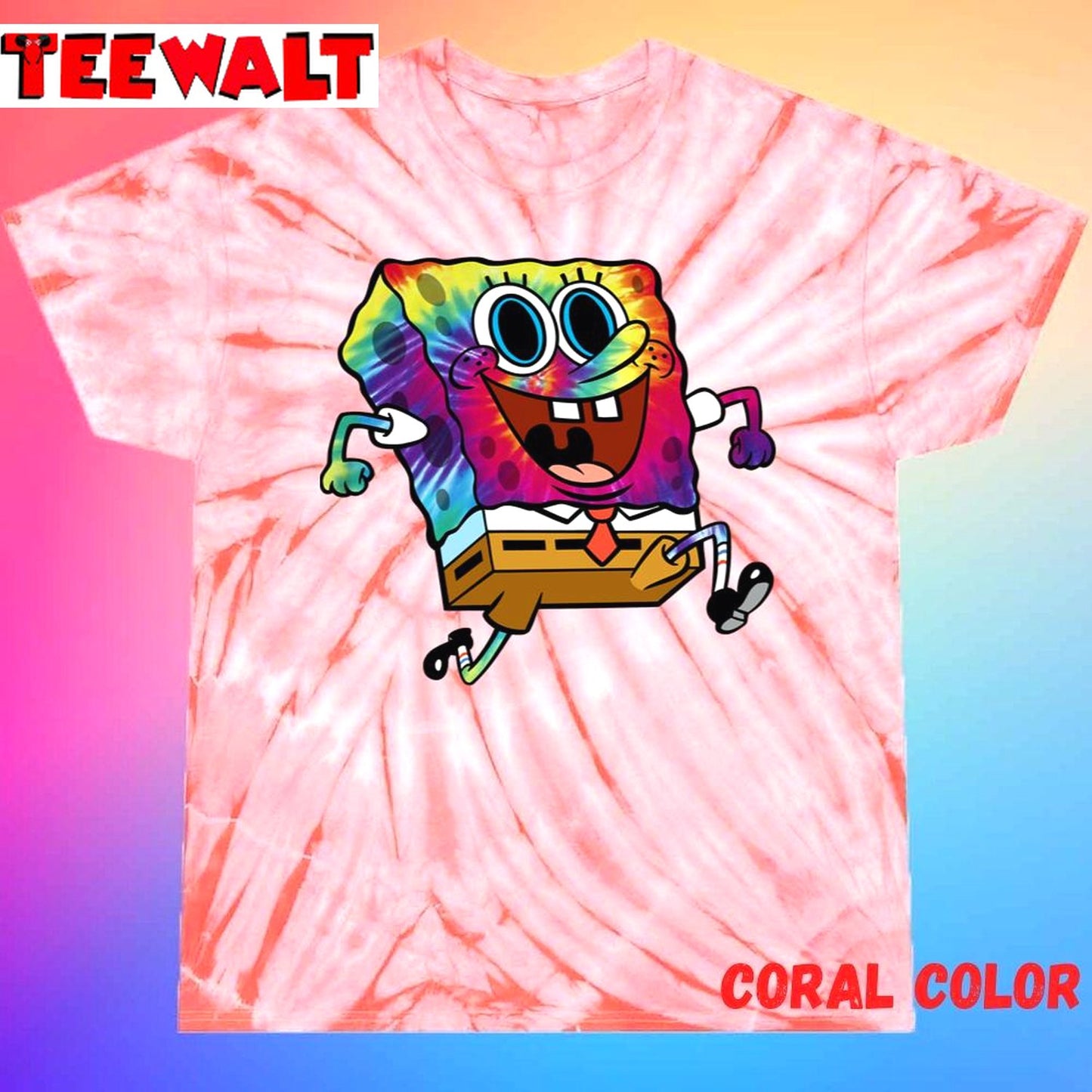 Trippy Spongebob Unisex Tie Dye T-Shirt