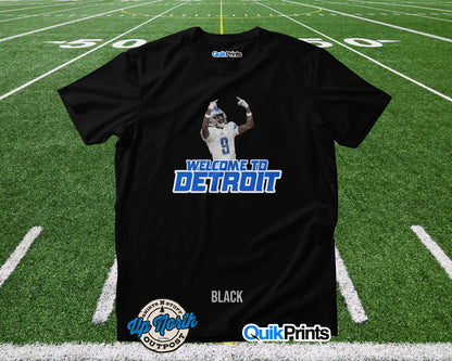 Welcome To Detroit - Jamo Detroit Football Custom T-Shirts