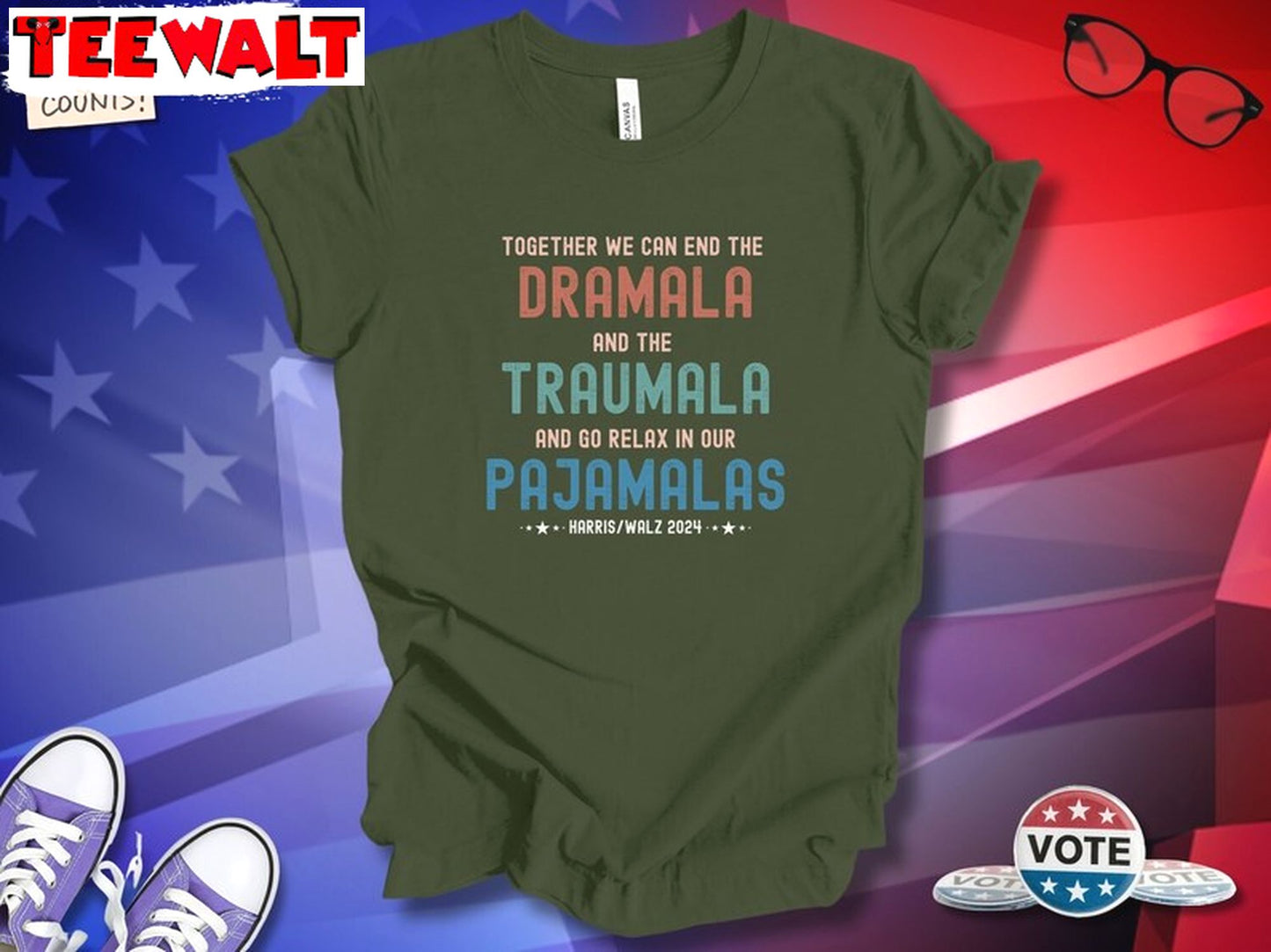 Humorous Funny Dramala Traumala Pajamalas Shirt