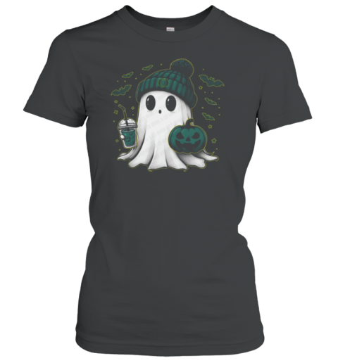 Halloween Oregon Ducks NCAA Football Fan Ghost With Pumpkin T-Shirt