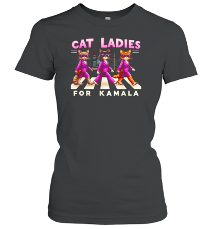 Cat Ladies For Kamala Abbey Road T-Shirt