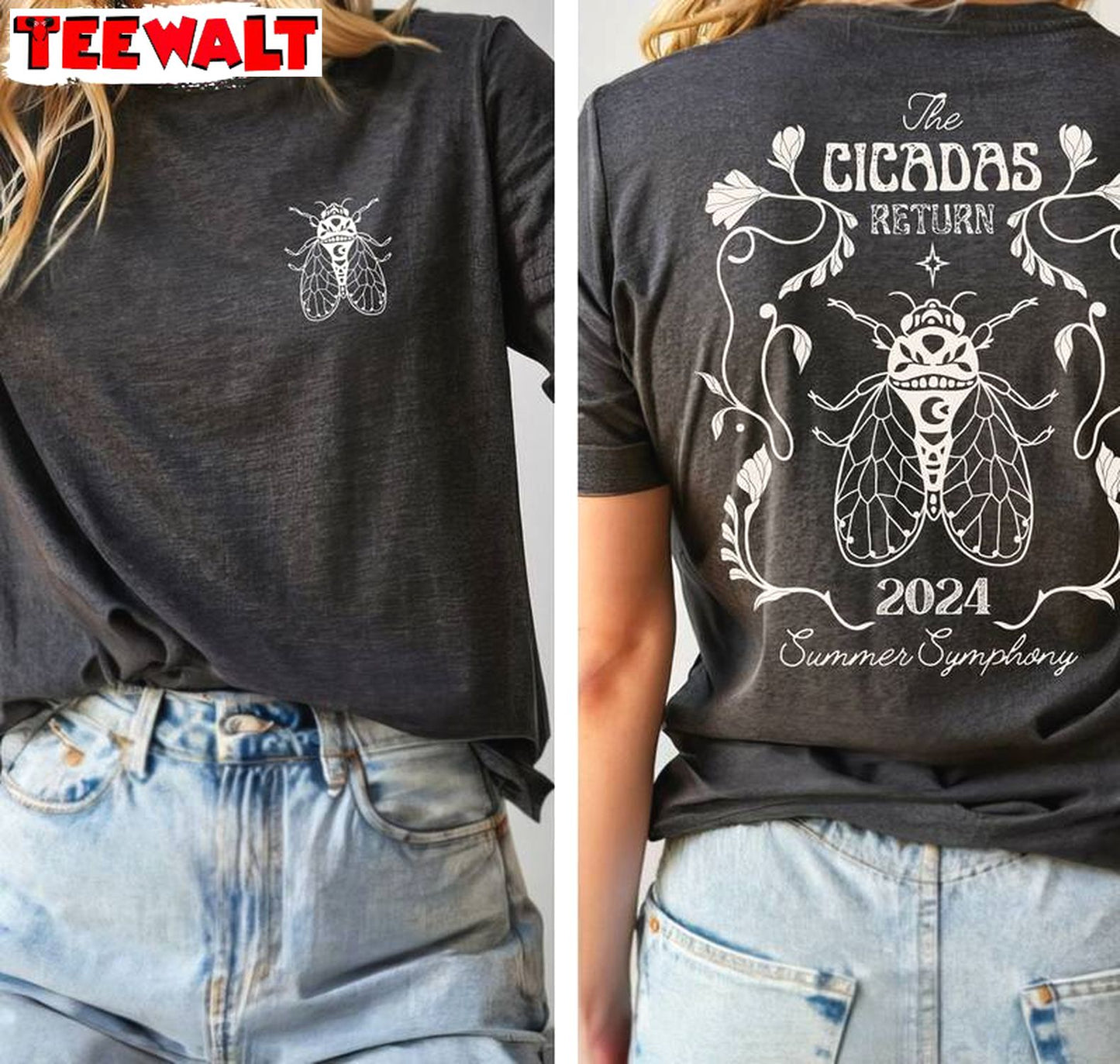 2024 Cicada Emergence Unisex Hoodie, Groovy Cicada Comeback Tour Shirt Tank Top