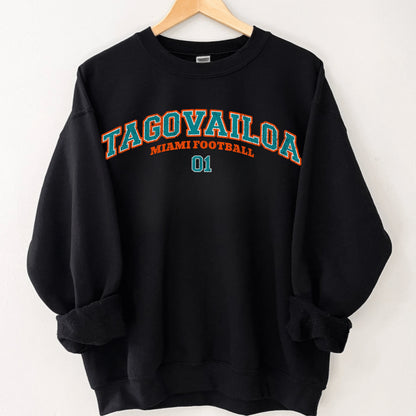 Tua Tagovailoa Sweatshirt - Vintage Miami Football Shirt Game Day Vibes