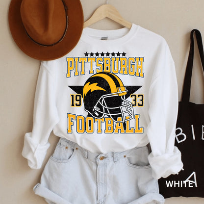 Pittsburgh Football Sweatshirt Tj Watt Shirt Steeler Football Apparel