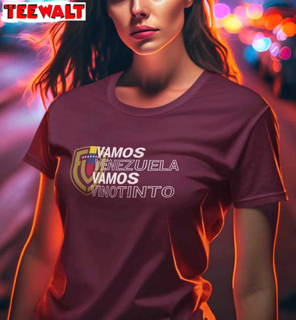 Comfort La Vinotinto Logo T Shirt , Limited Mano Tengo Fe Shirt Short Sleeve