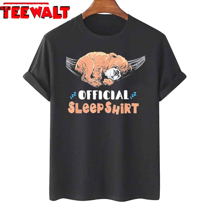 Funny Kawaii Cute Sleeping Bulldog Nap Animal Sleeping Sleep Unisex T-Shirt