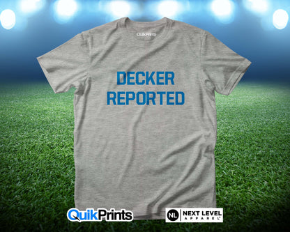 Decker Reported Detroit Football Custom Made T-Shirt For All