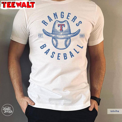 Texas Rangers Groovy Shirt, Must Have Rangers Baseball Short Sleeve Crewneck