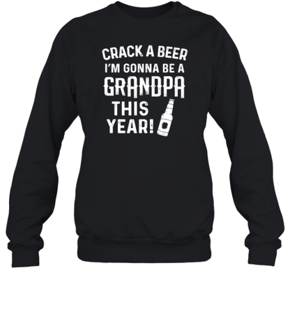 Crack A Beer I'M Gonna Be A Grandpa This Year T-Shirt