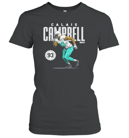 Calais Campbell Miami Dolphins number 93 T-Shirt