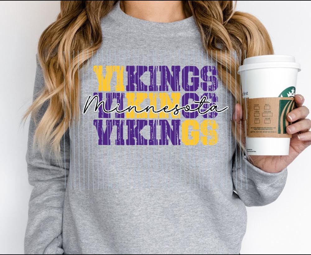 Triple Vikings Stack Purple And Gold Minnesota Shirt