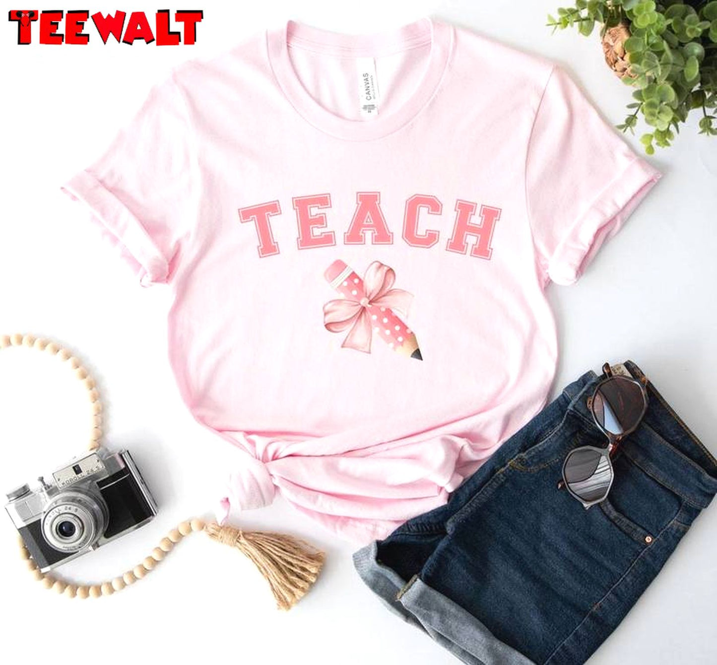 Cool Design Coquette Teacher Shirt, Funny Teacher Unisex T Shirt Long Sleeve