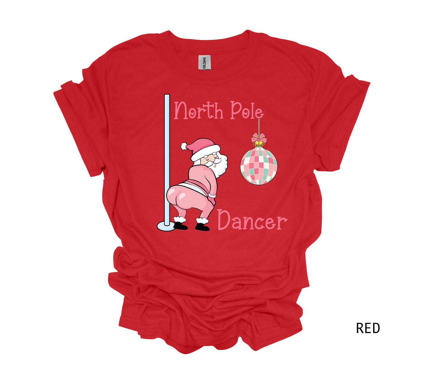 North Pole Dancer Funny Santa Shirt