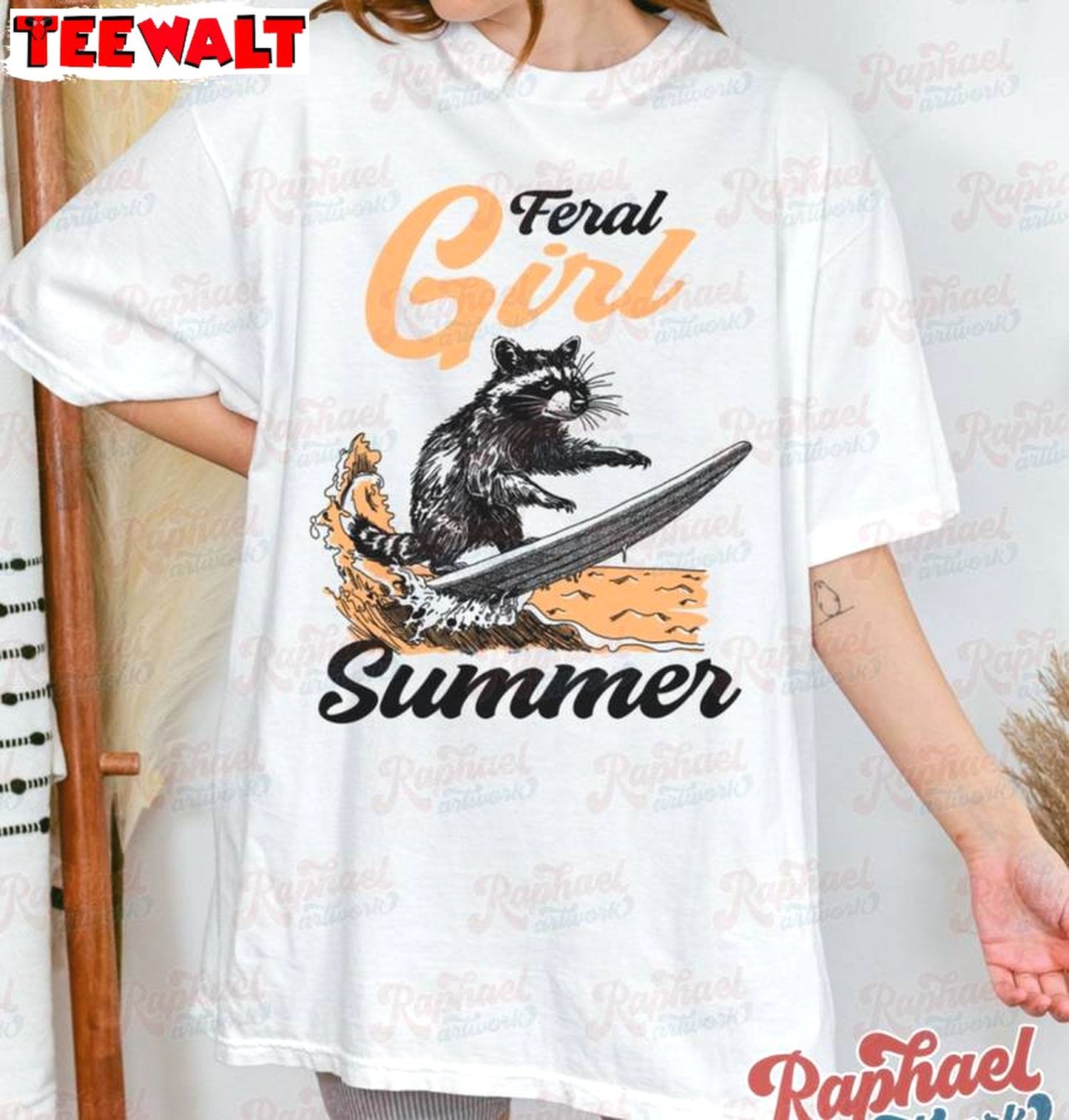 Feral Girl Summer Inspirational Shirt, Funny Coastal Cowgirl Long Sleeve Sweater