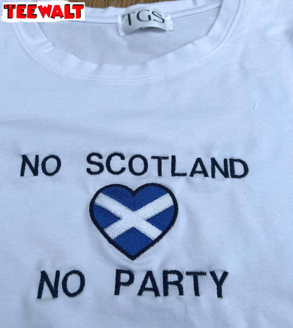 Vintage No Scotland No Party Shirt, Euros Football Summer Crewneck Long Sleeve