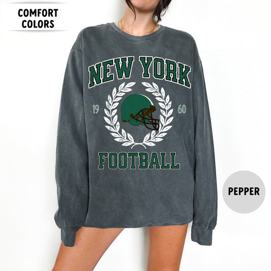 Jets Football Sweatshirt, Vintage New York Crewneck, Aaron Rodgers Style