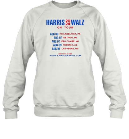 Harris Walz 2024 On Tour T-Shirt