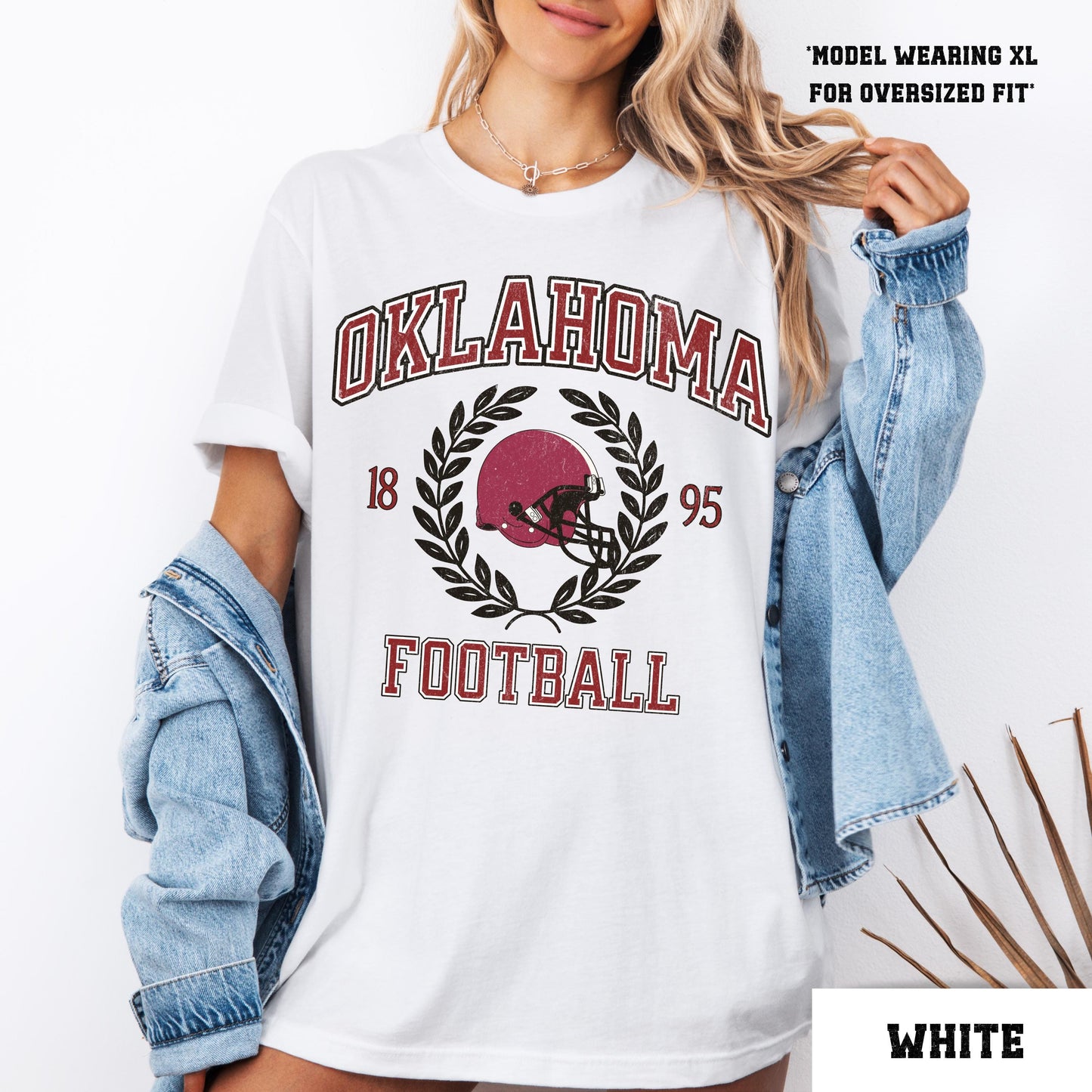 Oklahoma Football Shirt - Comfort Colors College Game Day Varsity Shirt