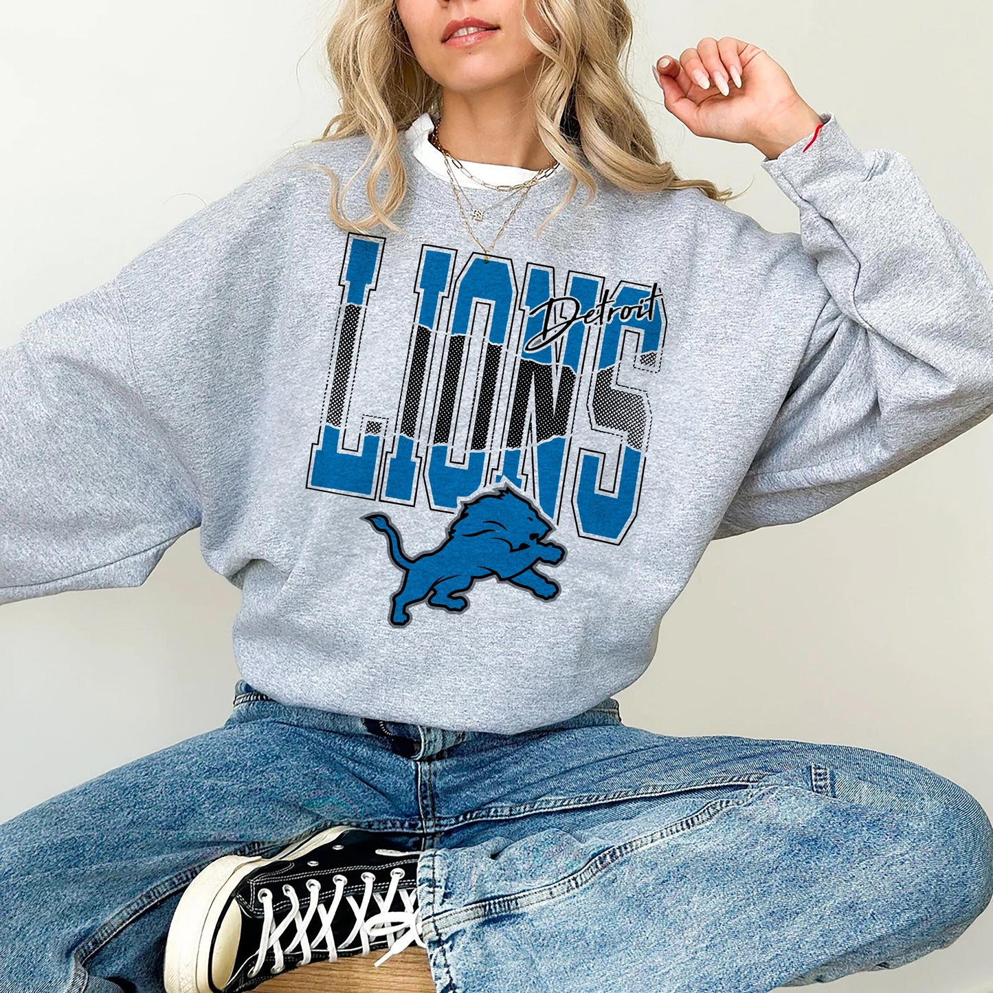 Detroit Lions Football Sweatshirt Detroit Sports Shirt