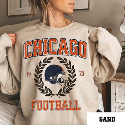 Vintage Chicago Football Sweatshirt - Retro Bear Crewneck For Fans