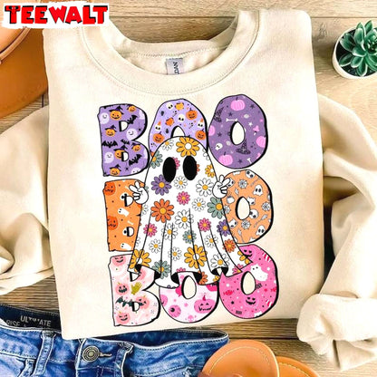 Boo Halloween Limited Unisex Hoodie, Comfort Spooky Season Tee Tops Sweater