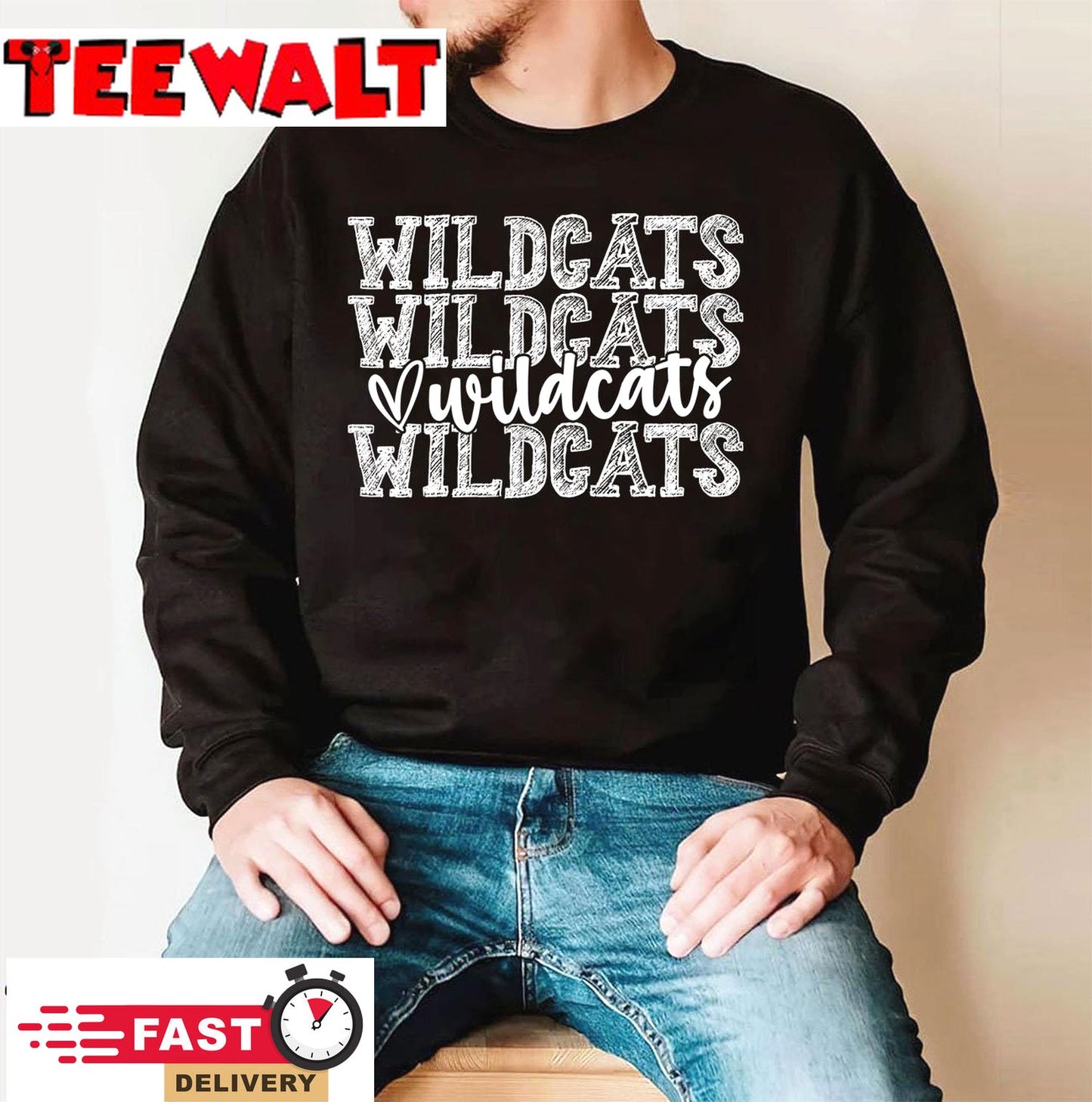 Wildcats Spirit Wear Game Day School Mascot Sport Fan Team T-Shirt