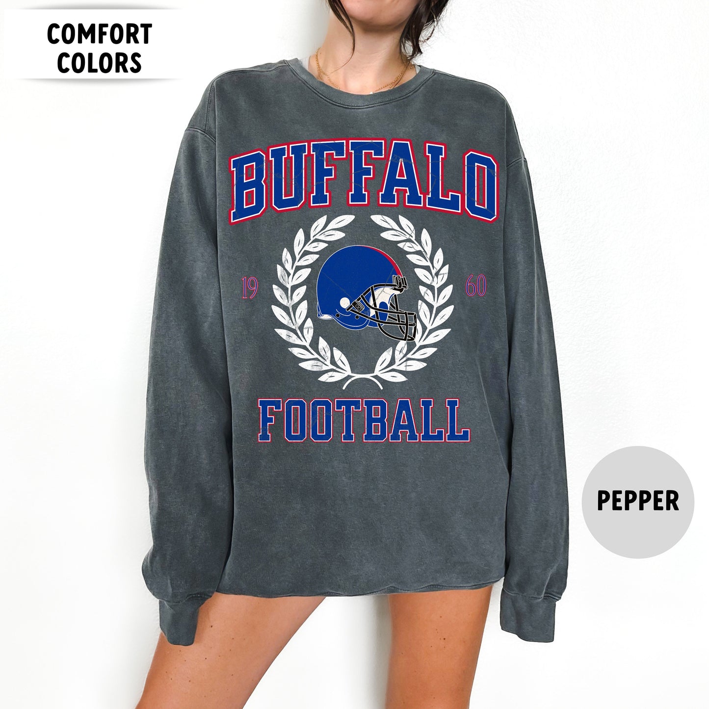 Vintage Buffalo Football Sweatshirt - Cozy Crewneck For Sports Fans