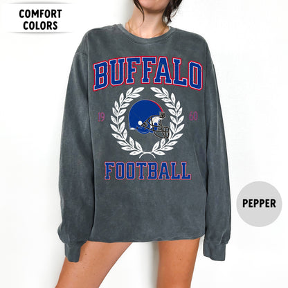 Vintage Buffalo Football Sweatshirt - Cozy Crewneck For Sports Fans