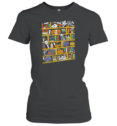 Halloween Bookshelf Teacher T-Shirt