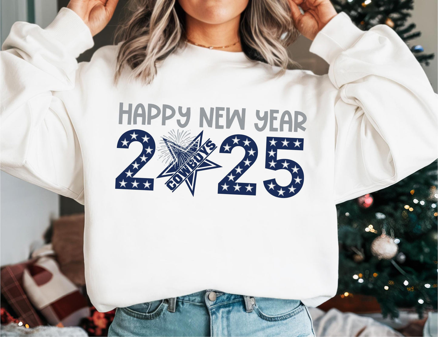 Happy New Year Western Cow Farm Party Tee