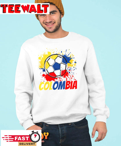 Colombia Soccer Colombian Flag Men Women Kids T-Shirt