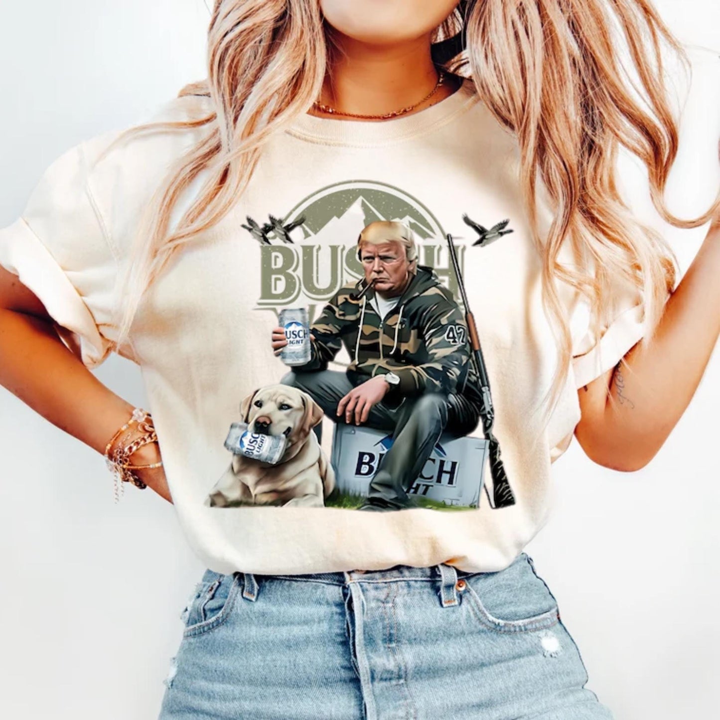 Trump 2024 Hunting Shirt, Patriotic Camo Tee For Voters