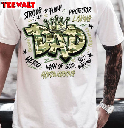 Best Dad Ever Fantastic Sweatshirt , Creative Fathers Day Short Sleeve Crewneck