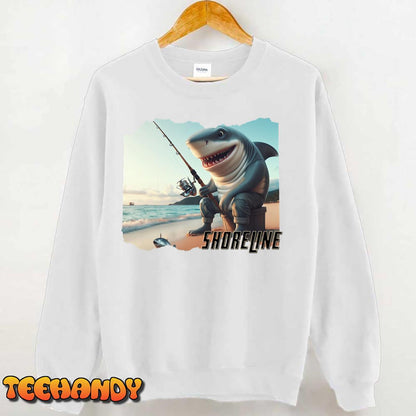 Animated Shark Fishing T-Shirt