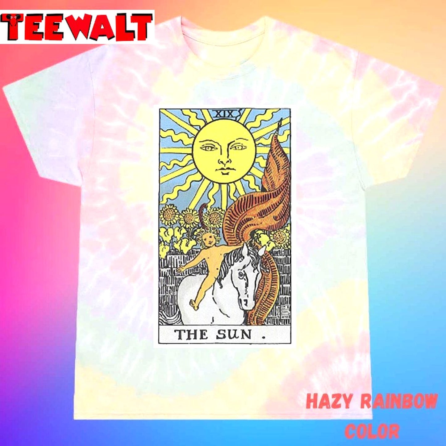 The Sun Tarot Unisex Tie Dye Tee