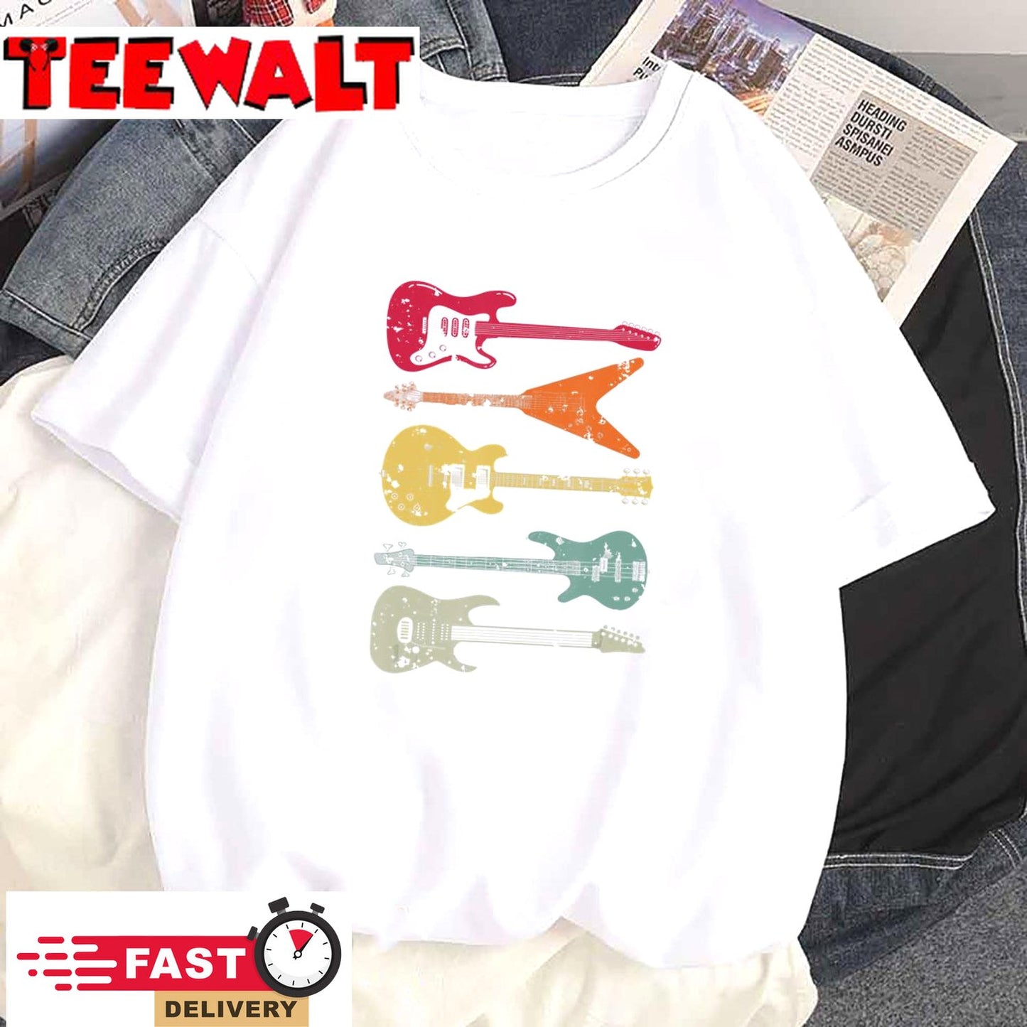 Guitar item. Gift For Guitarist , Retro Style T-Shirt