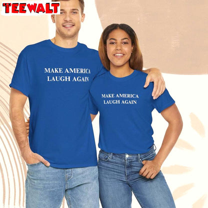 2024 Make America Laugh Again Shirt, For The People Short Sleeve Tank Top