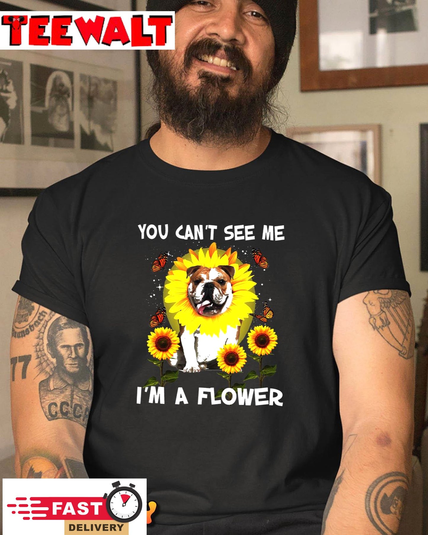 Me Im A Sunflower English Bulldog Unisex T-Shirt