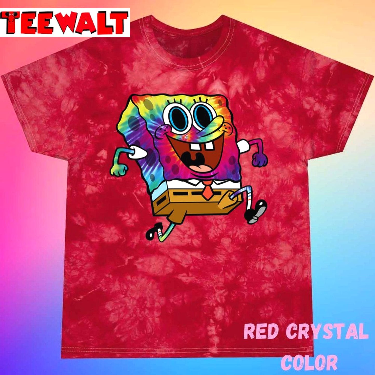 Trippy Spongebob Unisex Tie Dye T-Shirt