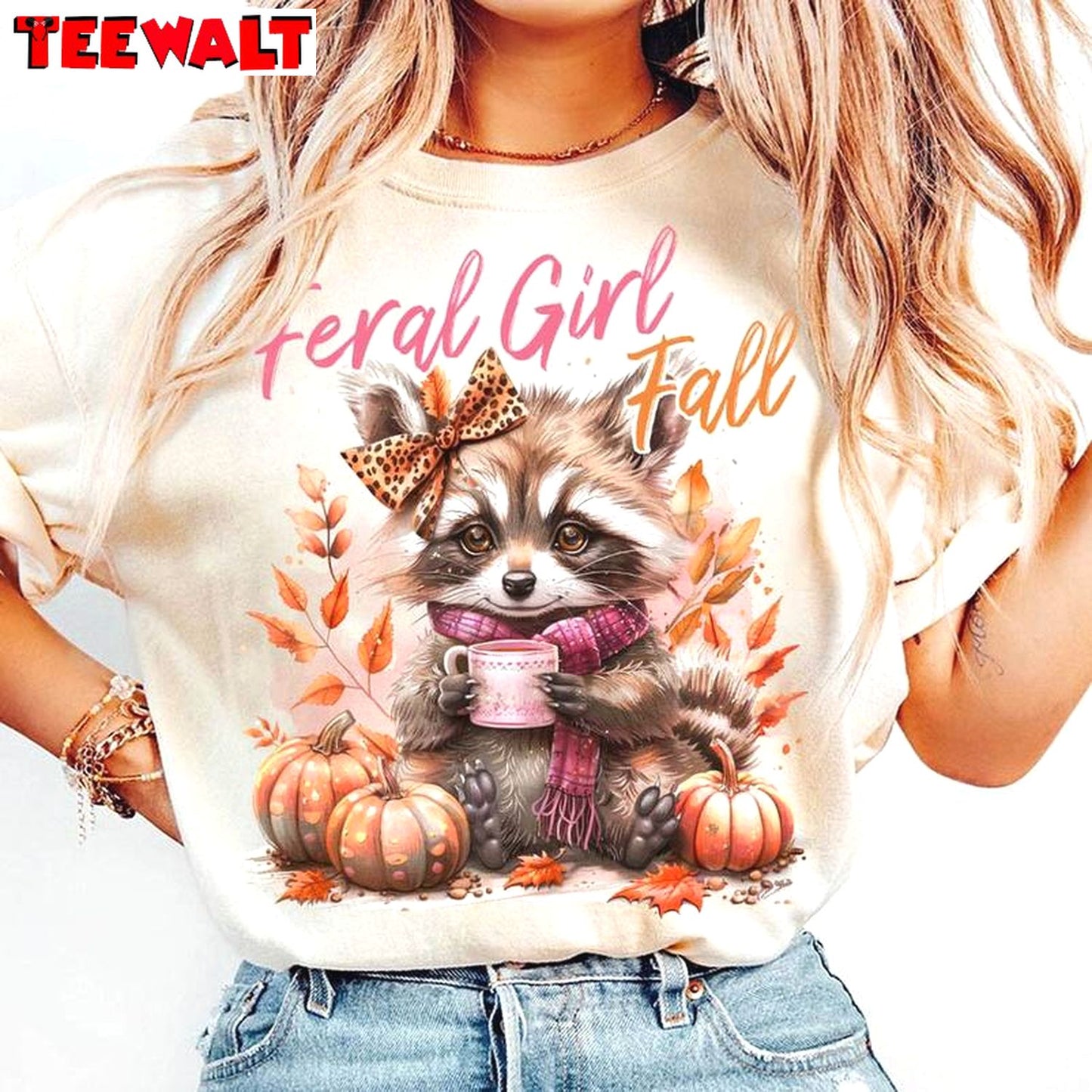 Must Have Feral Girl Autumn Shirt, Cool Design Halloween Short Sleeve Crewneck