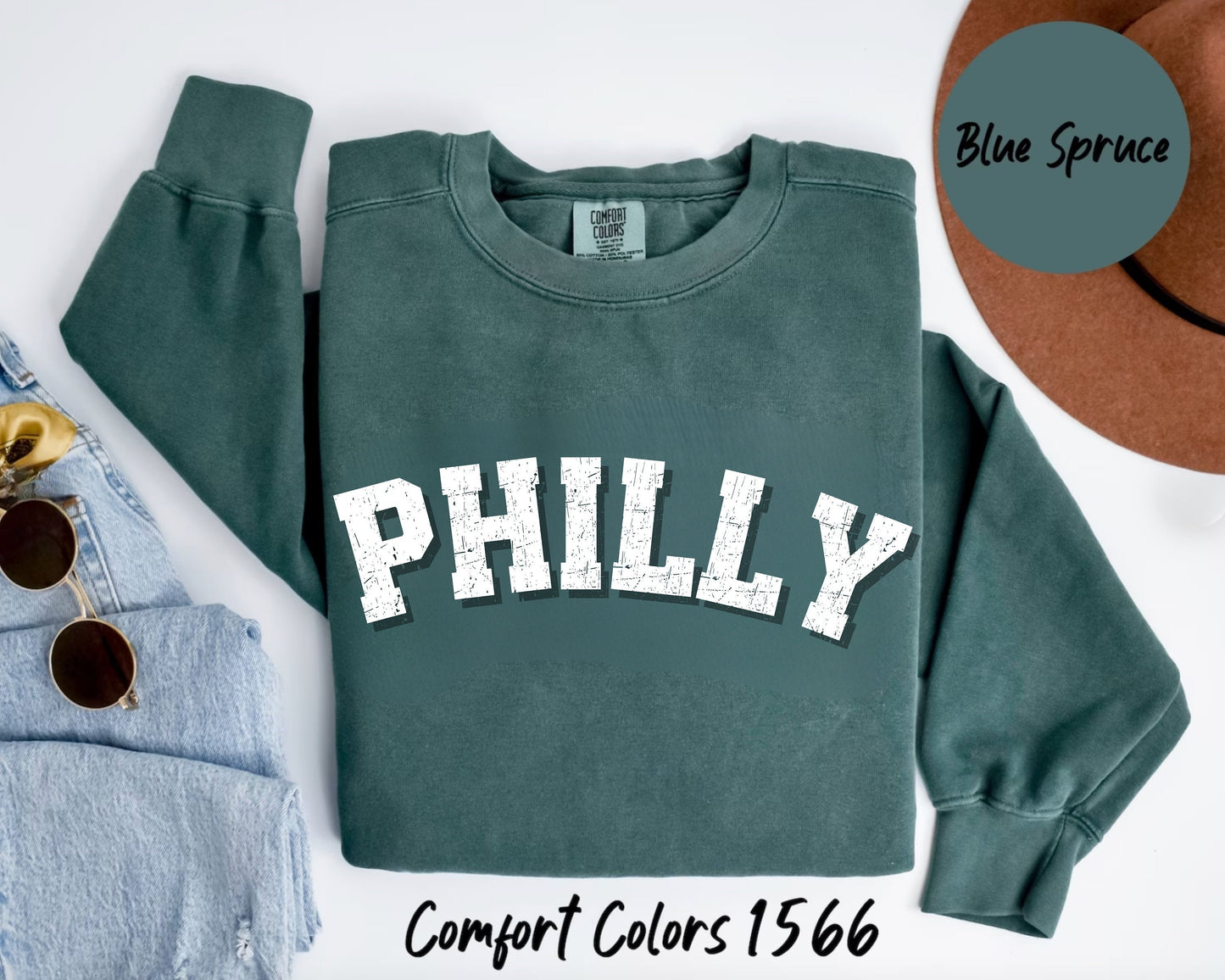 Comfort Colors Eagles Crewneck Philadelphia Sweatshirt Philly Shirt