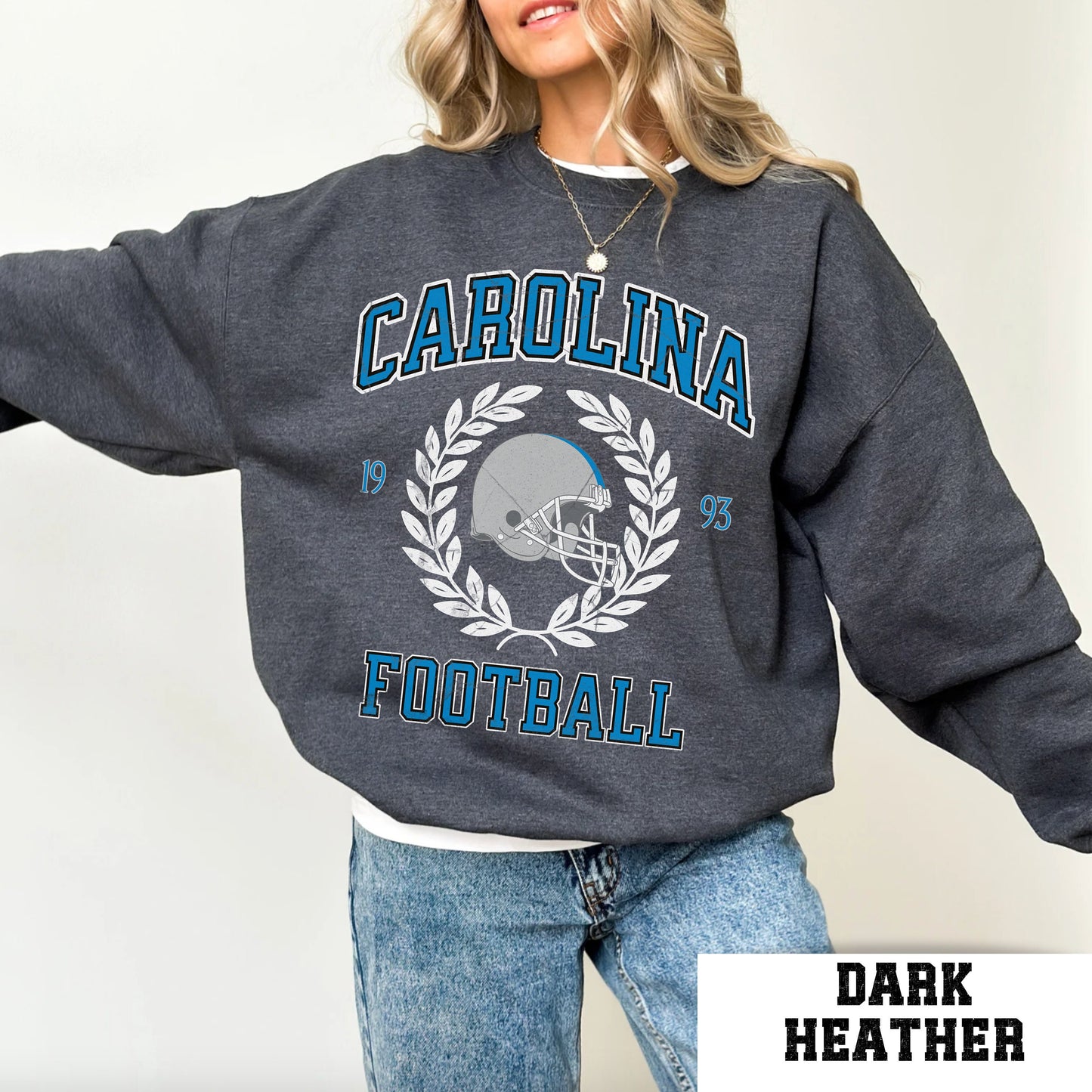 Carolina Football Sweatshirt - Vintage Panther Crewneck Retro Gift Shirt