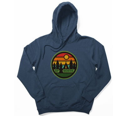 Up North Retro Pullover Hoodie For Adults