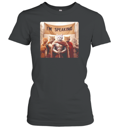 Cats Knights I'M Speaking Cats Vote Kamala T-Shirt