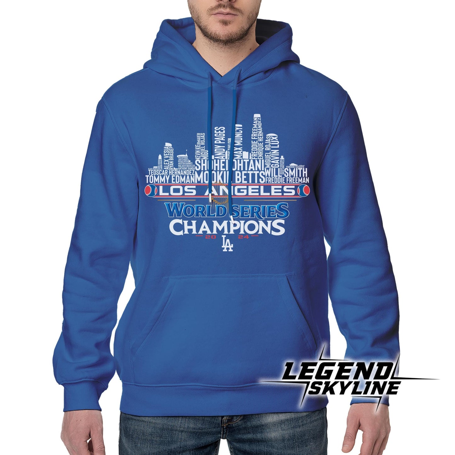 Los Angeles Baseball Champions 2024 Team City Skyline Shirt