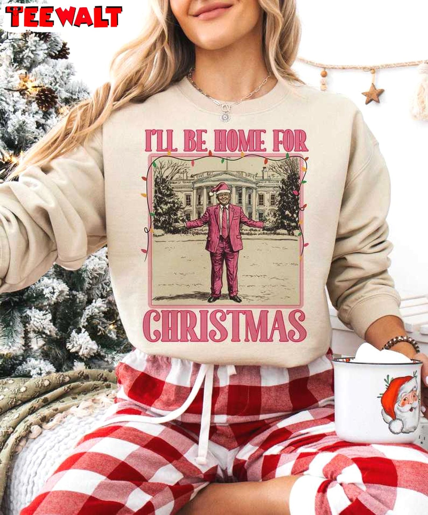 I Ll Be Home For Xmas Tshirt, Funny Trump Christmas Shirt, For Family