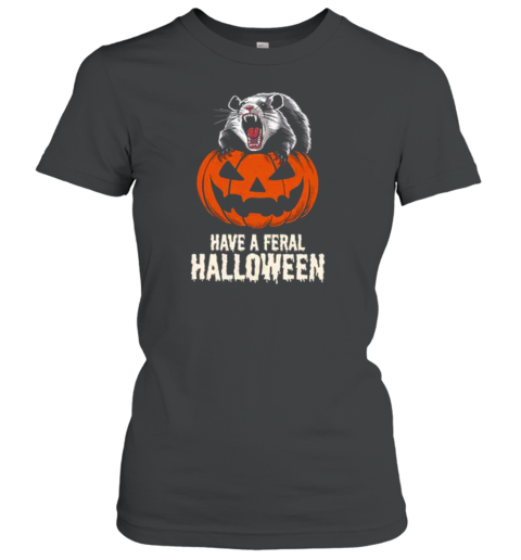 Feral Animal on Jack o&#39 Lantern  Spooky Halloween Art by Designed By Marty T-Shirt