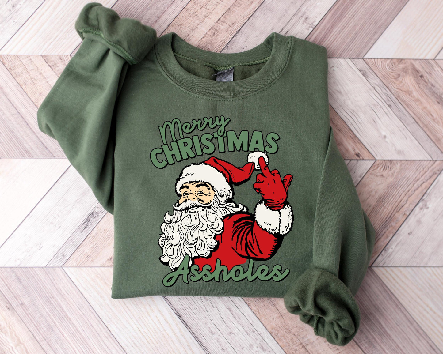 Funny Santa Merry Christmas Shirt For Holidays